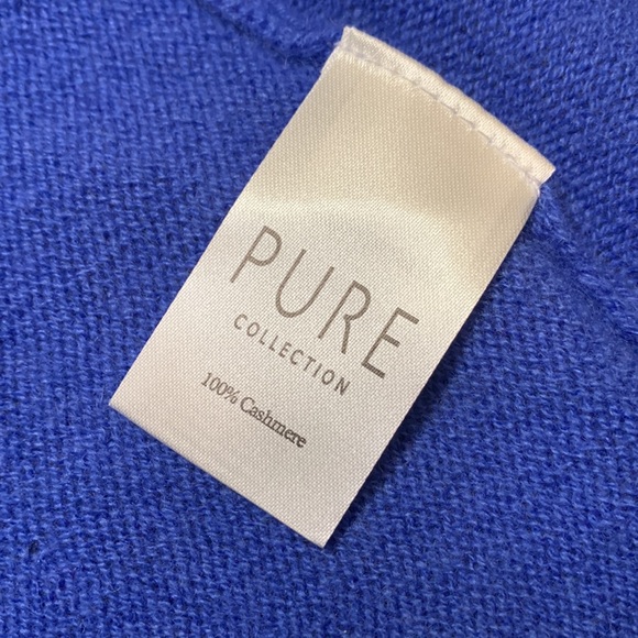 PURE Collection Cashmere Swing Open Cardigan in Blue Long Sleeve Women’s sz S - Picture 4 of 10